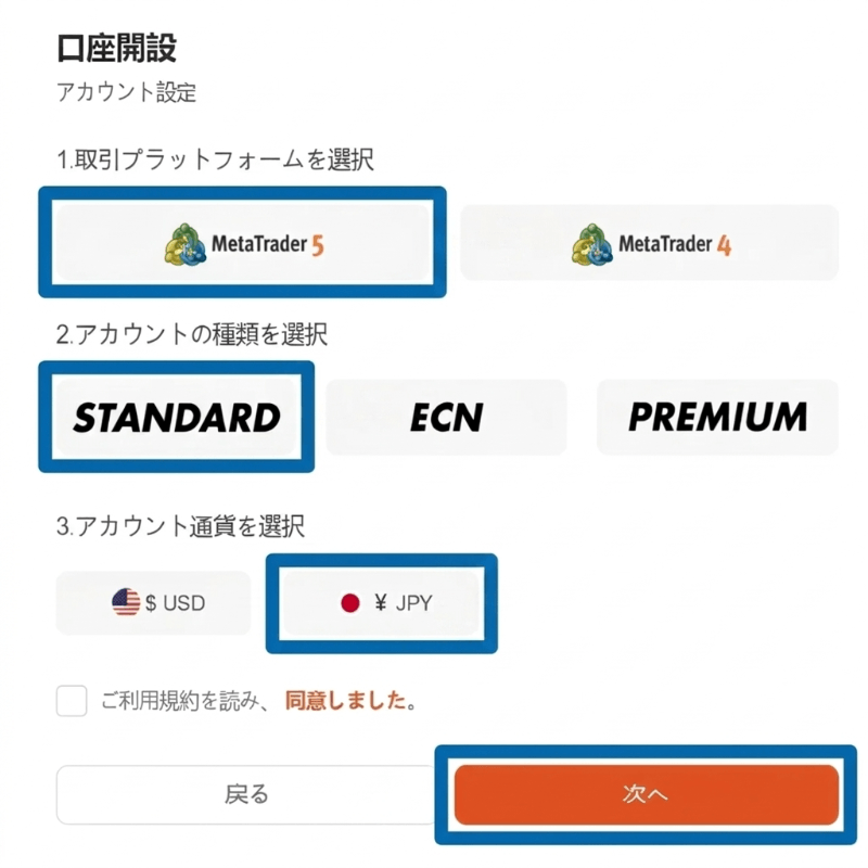 Vantageのアカウントを開設