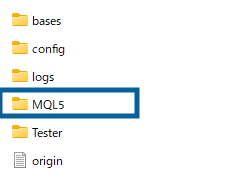 「MQL4」(MT5は「MQL5」)フォルダを開く